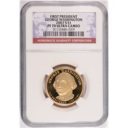2007-S FIRST PRESIDENT GEORGE WASHINGTON  DOLLAR, NGC PROOF-70 ULTRA CAMEO