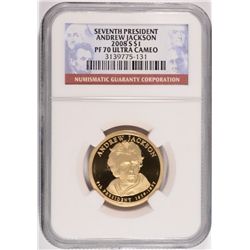 2008-S SEVENTH PRESIDENT ANDREW JACKSON  DOLLAR,  NGC PROOF-70 ULTRA CAMEO