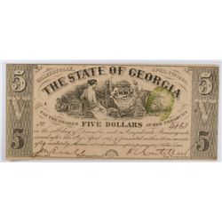 1864 $5 State of Georgia CU