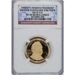 TWENTY-FOURTH PRESIDENT GROVER CLEVELAND 2nd TERM DOLLAR, NGC PROOF-70 UC
