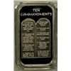 Image 1 : THE TEN COMMANDMENTS ON A ONE OUNCE .999 SILVER ART BAR, GIFT BOX AND CAPSULE
