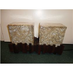 TABLE LAMP- HAND MADE TEAK THAILAND-TALL SINGLE SHADE