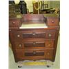 Image 1 : Mid-1800's chest of drawers with glove box, marble