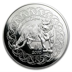 2010 5 Euro Silver France Year of the Tiger Coin