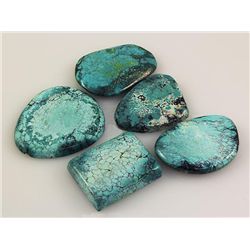 Natural Turquoise 202.38ctw Loose Gemstone Lot of 5