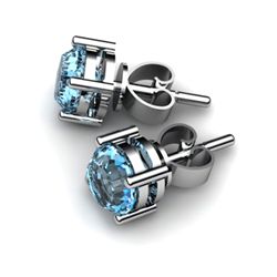 Topaz 1.12ctw Earring 14kt White Gold