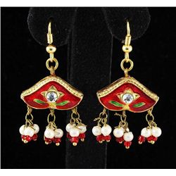 3.53GRAM INDIAN HANDMADE LAKH FASHION EARRING