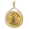 Image 1 : 2012 1 oz Gold Eagle Teardrop Pendant (Prong Bezel) 14K
