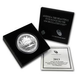 2013-P 5 oz Silver ATB - White Mountain (W/Box & Coa)