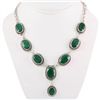 Image 1 : 267.5ctw Antique Silver Necklace w/ Emerald