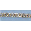 Pure Gold 7" 14k Gold-Yellow Rd Links Heart Bracelet 8g