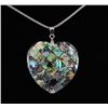 Natural 52.00ctw Mother Of Pearl Silver Pendant