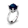 Sapphire 4.50ctw Ring 14kt White Gold