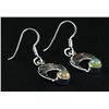 Image 2 : Cabochon Opal 0.54ctw Crescent Design .925 Earring 2.4g