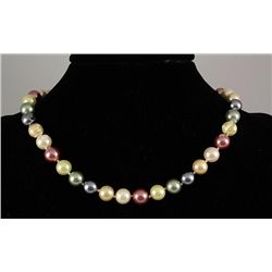 311.00CTW Multi Color Thread Freshwater Pearl Necklace