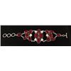 Image 1 : RUBY CORRUNDUM 60.65GRAMS FASHION SILVER BRACELET