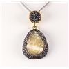 Image 1 : Raw Champagne Druzy Pendant Victorian Design