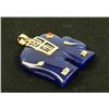 Image 2 : 25.66CTW PURPLE BLUE JADE ELEPHANT GOLD PLATED PENDANT