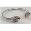 Image 2 : 27.85G ANTIQUE SILVER 2TONE TWISTED BANGLE BRACELET