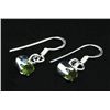 Image 1 : 0.60CT Peridot Bezel Design 0.925 Hook Earring 1.56g