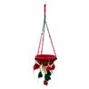 Image 1 : Indian Handmade Clothe Hanging Plant Art Basket Beads