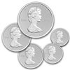 Image 2 : 2013 Silver Canadian Maple Leaf 25th Anniv. 5-Coin Set