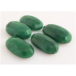 173.24ctw Faceted Loose Emerald Beryl Gemstone Lot of 5