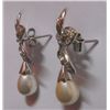 Image 2 : Diamond 2.32 Ctw ,Pearl  20.09 Ctw and 92.5 Silver 21.69g Pendant and Earring Set