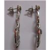 Image 2 : Diamond 1.33 Ctw Earring Sterling 92.5 Silver 12.10g