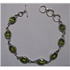 Image 1 : 10.020g Bacelet of Peridot Sterling Silver