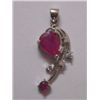 Image 1 : 1.80g Pendant of Ruby Sterling Silver