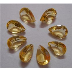 26.65 Ctw Pear Cut Stones of Citrine