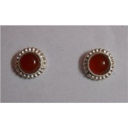 1.800g Earring of Agate Sterling Silver