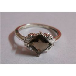 1.980g Ring of Smoky Quartz Sterling Silver