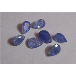 Natural African Tanzanite Pear Shape Loose Cut Stone of Mix Sizes of total weight 5.60 Ct