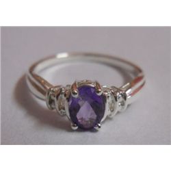 2.120g Ring of Amethyst Sterling Silver