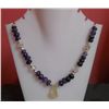 Image 1 : 261.40 Ct Necklace of Amethyst and Rose Quartz