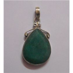 7.840g Pendant of Emerald Sterling Silver