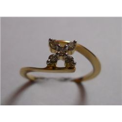 Ring of Diamond 0.12 Ctw in 1.81g 14kt Yellow Gold