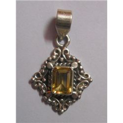 2.660g Pendant of Citrine Sterling Silver