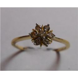 1.48g Ring of Diamond 0.2 Ctw in 14kt Yellow Gold