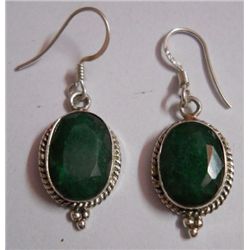 4.65g Earring of Emerald in silver