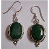 Image 1 : 4.65g Earring of Emerald in silver