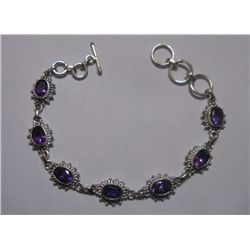 9.100g Bracelet of Amethyst Sterling Silver