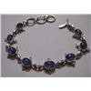 Image 1 : 21.750g Bracelet of Tanzanite in Silver