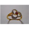 Image 1 : Ring of Diamond 0.16 Ctw,Ruby 0.15 Ctw in 2.590g 18kt Yellow Gold