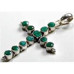 9.30g Pendant of Emerald Sterling Silver