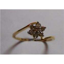 Ring of Diamond 0.23 Ctw in 1.56g 14kt Yellow Gold