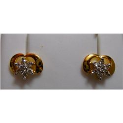 Earring of Diamond 0.35 Ctw in 3.03g 14kt Yellow Gold