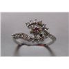 Image 1 : Ring of Diamond 0.34 Ctw,Ruby 0.3 Ctw in 2.270g 14kt White Gold